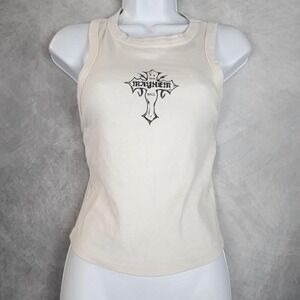 Lady Gaga Shirt Womens Large White Mayhem Ball Tour 2025 2026 Tank Top Concert